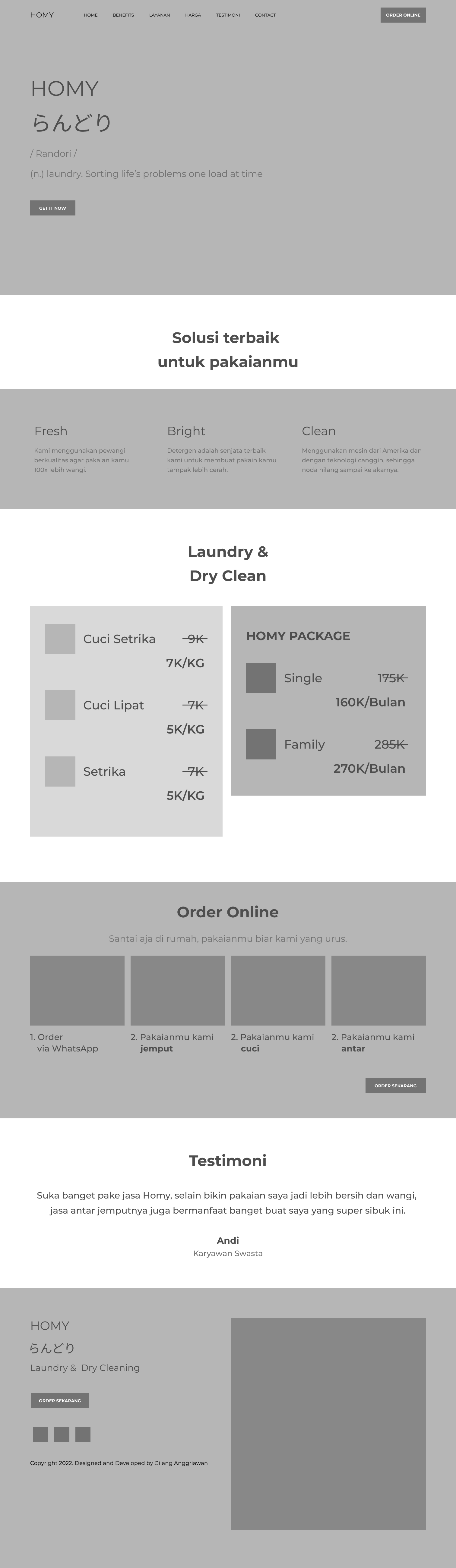 HOMY's Wireframe